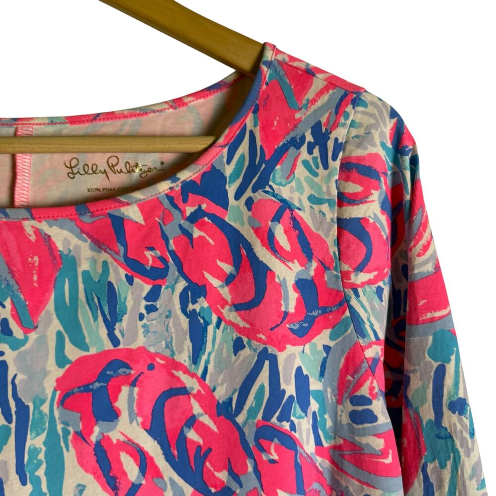 Lilly Pulitzer Marlowe Boatneck T-Shirt Shift Mini Dress  Large - Picture 5 of 9